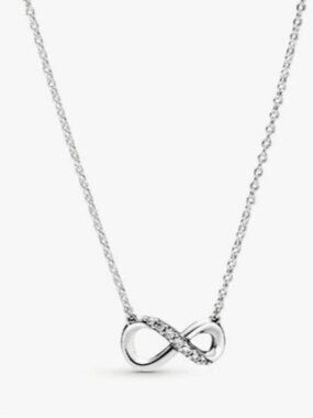 Sparkling Infinity Collier NecklaceSterling silver